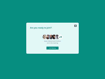 Avatar UI 100daysofui avatar conference call dailyui design meeting meeting app meeting room productdesign ui ux web design