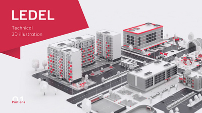 Ledel 3D illustration Slide