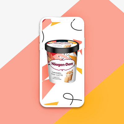 Häagen Dazs - Social Cups color creative design drawing illustration photoshop