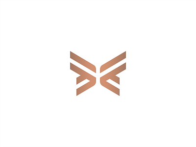 Butterfly branding elegant flying geometry icon illustration insect logo luxury mark minimal modern simple stripes visual identity wings