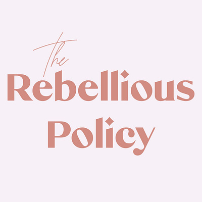 The Rebellious Policy Logo branding design logo minimal typography vector