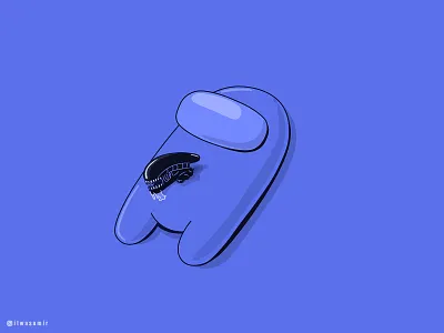 Among Us alien alienware cartoon character creative design illustration illustrator logo designer spaceship ufo vector