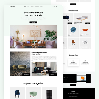 Furniture web design e commerce furniture web furniture website ios minimalist mobile ui ui ux