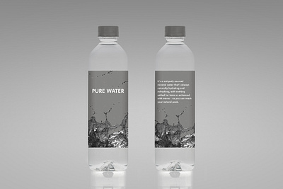 Water Bottle black bottl branding creative design future logo minimal modern packing packing design typography watch water