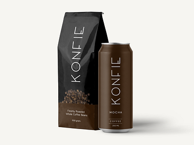 KONFIE Coffee Branding pt.2 beverage brand brand design branding clean coffee coffee bean coffee brand design food