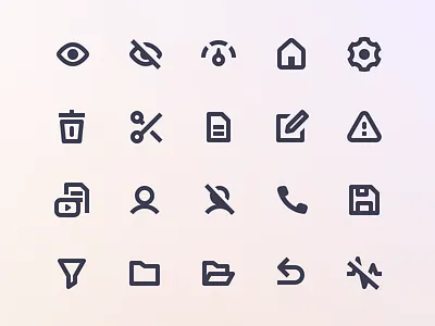 Icon set 24 branding corporate grid mini minimal pack vector