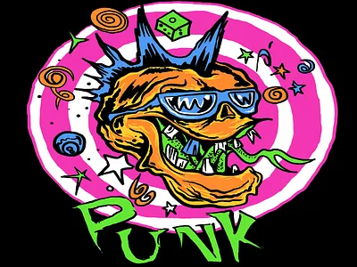 punk bandmerch illustration illustrator punk ratfink skateboarding summer summers surf surfing vintage