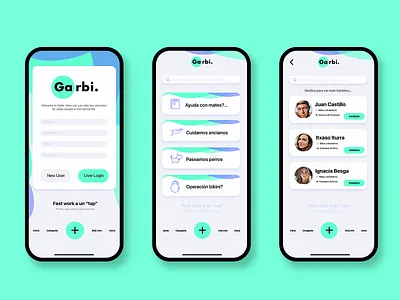 Garbi App 📱 app branding design illustration logo ui ux