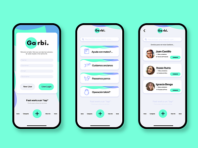 Garbi App 📱 app branding design illustration logo ui ux