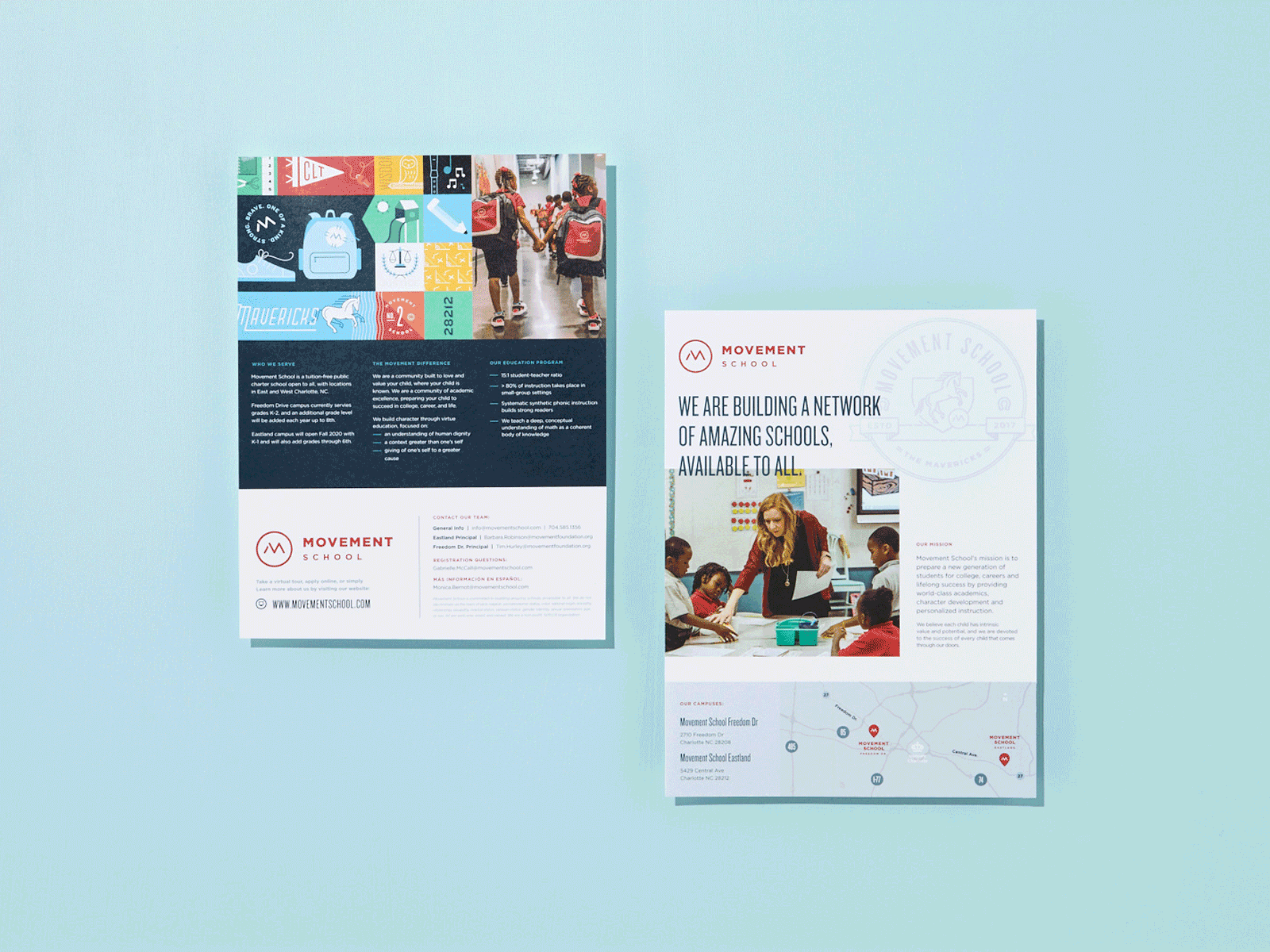 Movement School Print Collateral branding graphic design illustration portfolio print print design styling