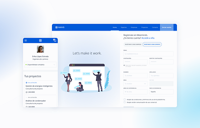 Projects platform - Product design dashboard mobile ui