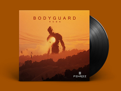 "Bodyguard" Album Cover album art art box design character clean concept concept art cover cover art cover artwork cover design design illustration landscape minimalistic mock up texture vinyl