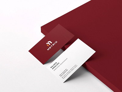 Metrix Business Card best brand identity designer best logo designer in dribbble brand applications brand design brand identity design branding branding designer business card design businesscard import expert company branding logistic company branding m logo qurier branding top logo designer dribbble