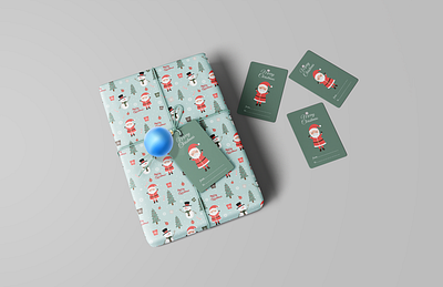 Wrapping Paper For Christmas Gifts brand christmas gift ice man illustration illustrator merry christmas merry xmas modern new santaclaus vector wrapping paper xmas