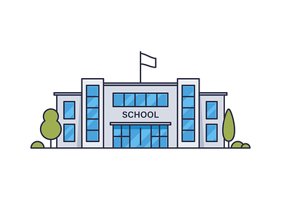 School building. Vector icon illustration adobestock ai building college design download education flag icon illustration lineart school shutterstock vector