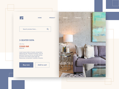 furniture artboards design elegant design furniture minimalist smooth soft colors ui ux website