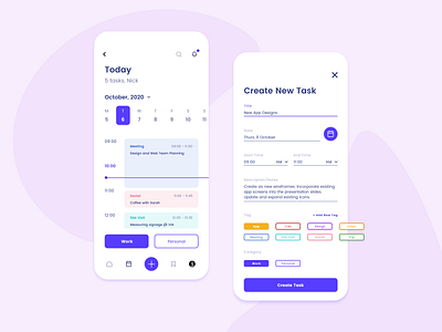 Task Manager App Concept app app design blocks branding dashboard icon logo organise purple task management task manager team type typography ui uiux ux web web design