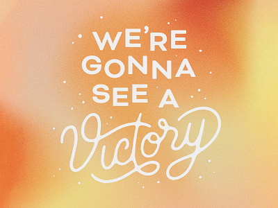 Victory gradient handlettering handmade illustration lettering script texture type typography victory