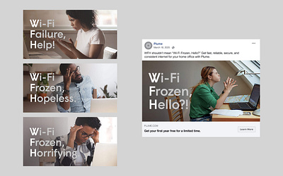 Plume WFH Digital Ad Campaign banners marketing marketing campaign socialmedia wfh