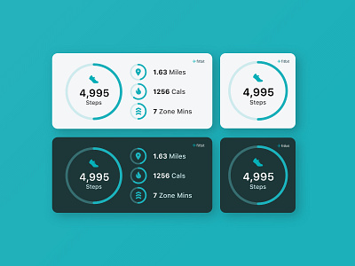 Weekly Warmup – Fitbit Widget dribbbleweeklywarmup fitbit ios iphone steps ui weeklywarmup widget