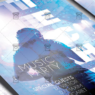 Techno Party - Flyer PSD Template flyer psd flyer techno techno techno club party techno flyer techno flyer design techno music techno night techno party