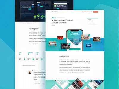 Medit • Case Study Page case studies case study design health healthcare healthtech ios app landing medicine mobile pixelmatters product showcase ui ux work