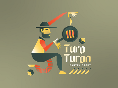 Turon Beer abstract banana beer beer label craft beer filipino filipino beer geometric guam beer howsit brewery turon turon beer