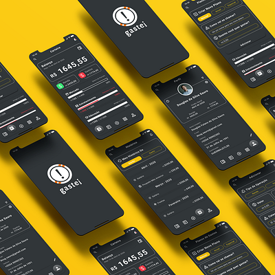 Gastei, dark mode - Finance App app app design dark mode design digital design finance finance app personal finance ui ui dark mode ui design