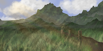Lush Green Mountains And Hills concept design design environment design flat hills illustration illustrator mountains