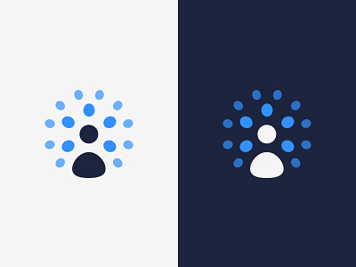 Assistant blue brand brand identity branding human logo logomark logotype man minimalistic symbol user