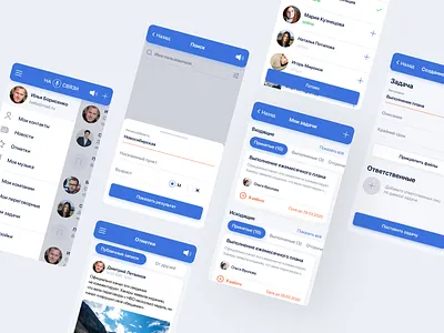 In touch app design messenger mobile picture russia ui ux web