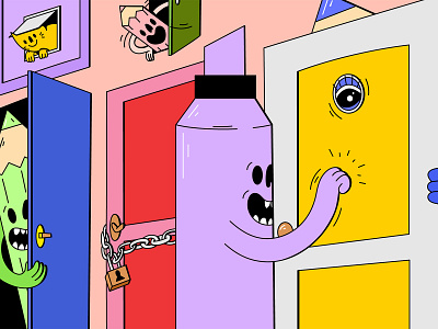 Breaking The Formula crayon creative creative industry digital diversity doors dope editorial illustration education felt tip pen future happy illustration intern internship jobs marker pencil vector