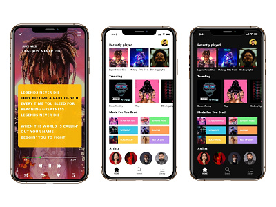 Music player iPhone apple dailyui dark mode iphone landingpage music player now playing uiuxdesign