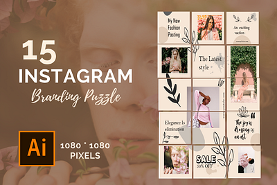 INSTAGRAM Branding Puzzle brand identity branding design ecommerce flat illustration typography ux vector web