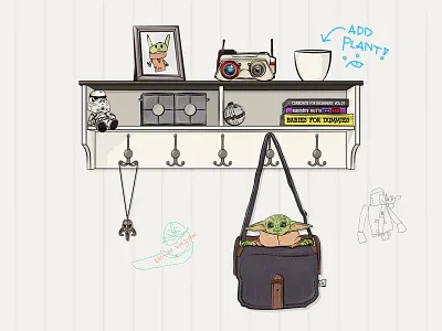 Home Alone baby yoda child disney fanart illustrator mandalorian star wars vector