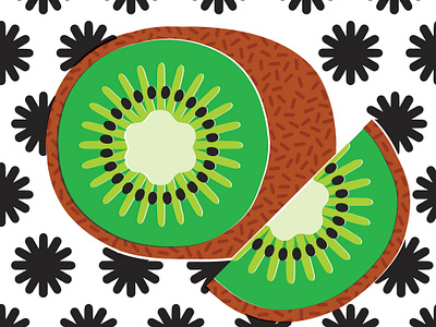 Word kiwi design in paper art style Royalty Free Vector