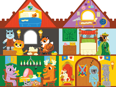 Pop-Up Playhouse Castle board book book castle characters childrens book cute design drawing illustration kids book