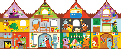 Pop-Up Playhouse Castle board book book castle characters childrens book cute design drawing illustration kids book