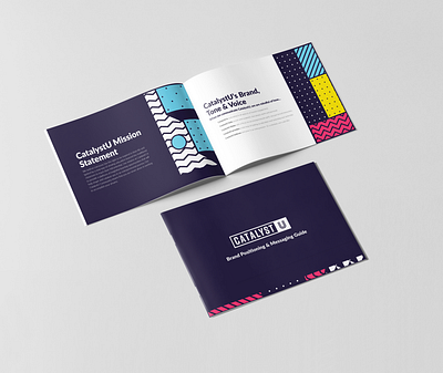 CatalystU Brand Guideline Booklet booklet booklet design brand guidelines branding graphic design literature logo creation pamphlet