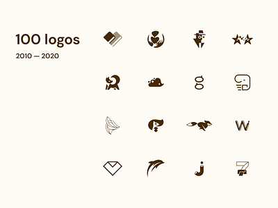 10 years — 100 logos branding logo logo design