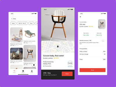 Rental App airbnb app design rent rental app ui ux