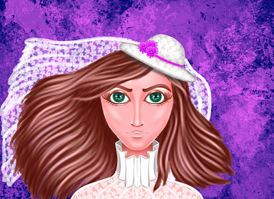 8C1D6AA4 F5D8 4A8E 8BF1 C92F82B1639A art artist avatar avatar icons bride design fashion flower girl happy icon illustration procreate