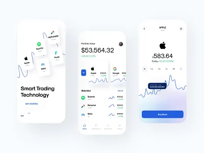 Trading Apps Platform bussines card clean company design dollar finance forex invest investing investor mobile money stock stockmarket trader trading ui wallstreet wealth