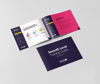 Seventh Level Training Guide Booklet Design booklet booklet design branding design e learning graphic design guide illustration resource vector