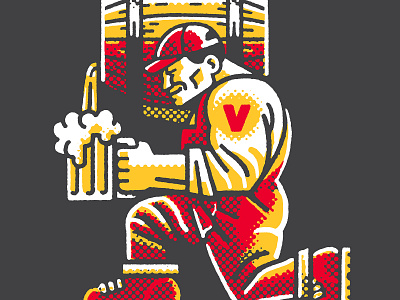 Victory Kegman Reimagined branding branding design brewing company craft beer design drawing illustration logo mario portrait victory zucca