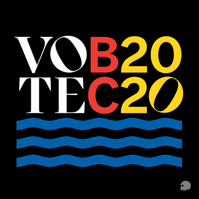 BCVote 2020 2020 adobe illustrator bc blue blue and white design graphic illustration macklin font typography vector vote waves yellow