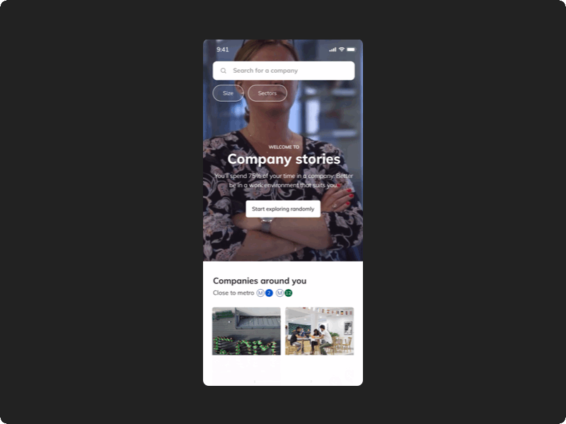 Company stories app business design instagram instagram stories stories ui ux