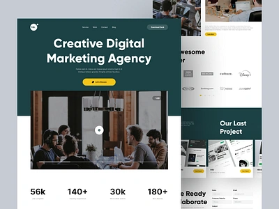 YiBi - Digital Marketing Agency Landing Page agency branding marketing collaborate creative digital design developtment digital marketing digitalmarketing landing landing page landingpage marketing seo stategy ui ui ux uidesign uiux web webdesign