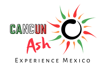 Cancun Ash Experience Mexico Travel Website design logo web