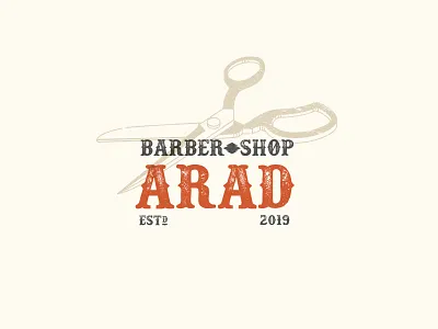 Saalehii Arad Barber Scissors accessories barber design hair haircut icon illustration iran kargamashad label logo portrait saalehii scissor tehran vintage western صالحی